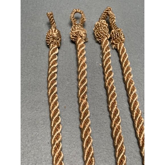 Vintage Brown Tassel Curtain Tiebacks 13" Long St of 2 Elegant Home Decor - Picture 10 of 12